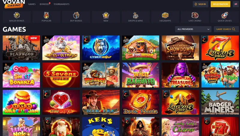 Обзор казино Vovan